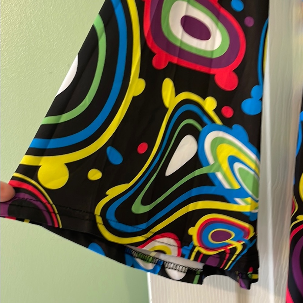 Retro Multicolor Abstract Pattern Dress-NEW-medium - Picture 3 of 3
